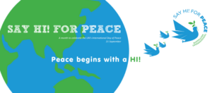 say hi to peace banner